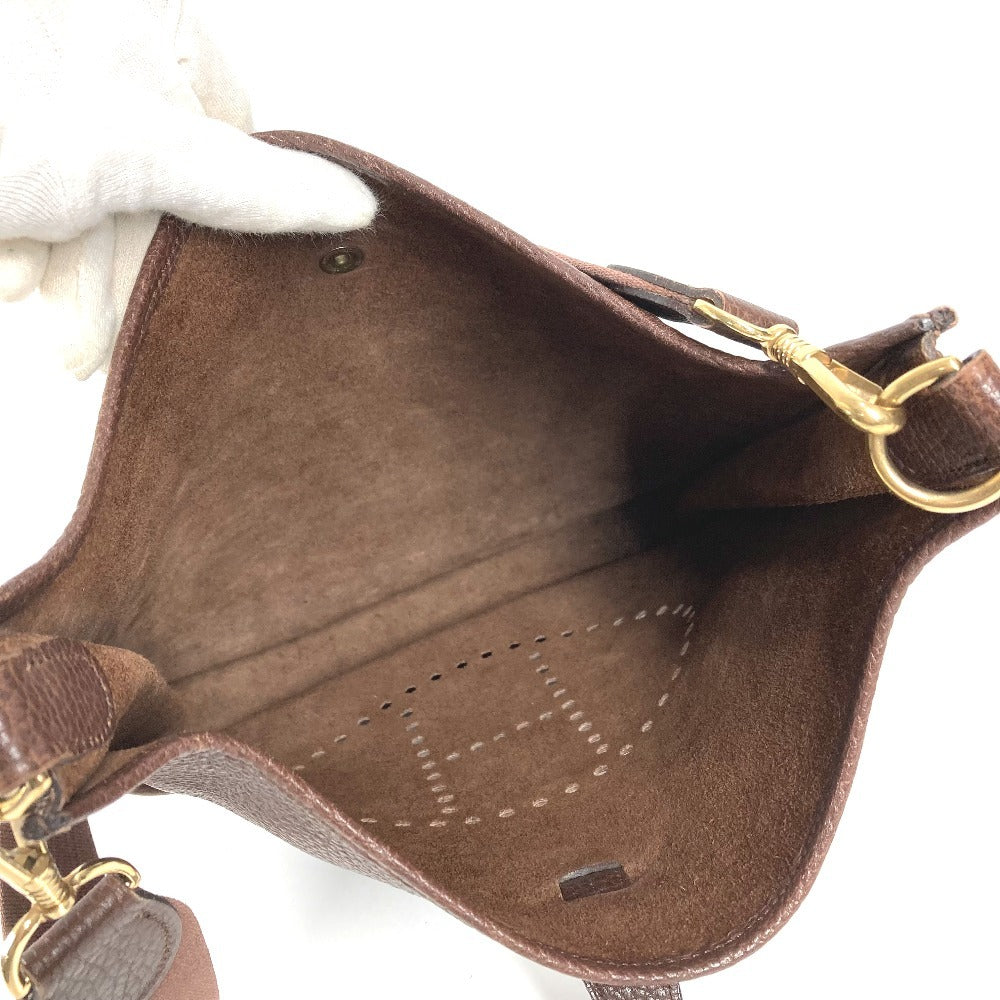 HERMES Evelyne 1 GM Evelyne GM Bag Crossbody Shoulder Bag Togo Unisex Cacao Brown