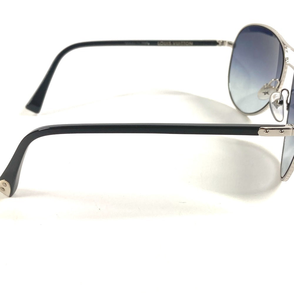 LOUIS VUITTON Z0165U Monogram Conspiration Pilot Glasses Eyewear Sunglasses Metal Unisex Silver
