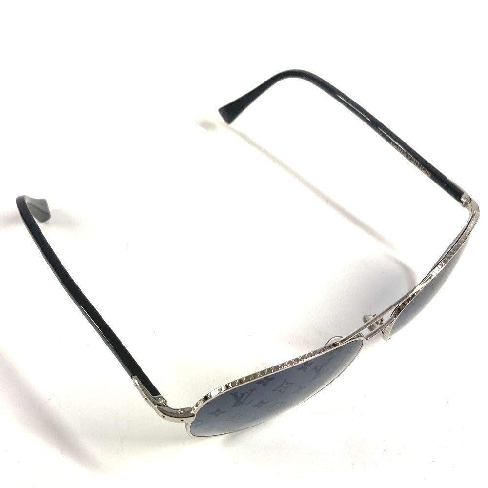 LOUIS VUITTON Z0165U Monogram Conspiration Pilot Glasses Eyewear Sunglasses Metal Unisex Silver