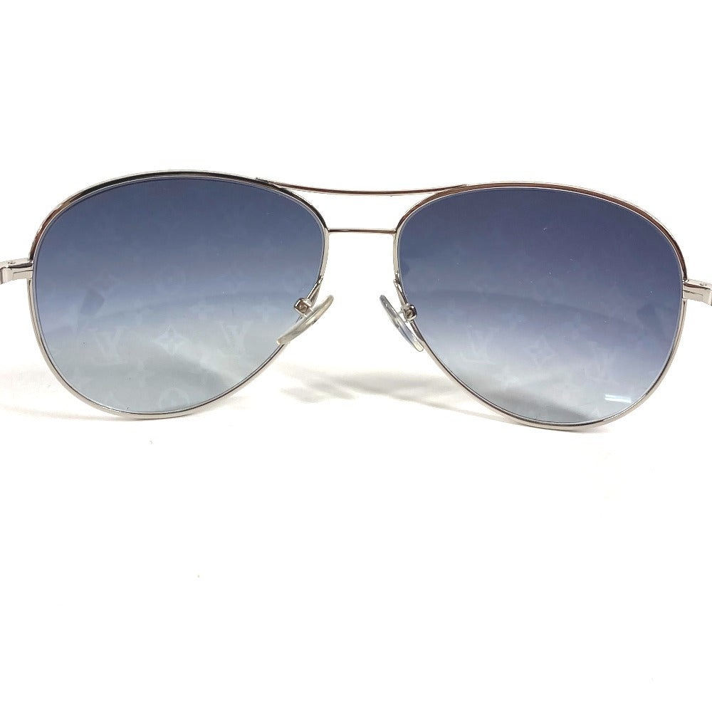 LOUIS VUITTON Z0165U Monogram Conspiration Pilot Glasses Eyewear Sunglasses Metal Unisex Silver