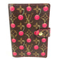 LOUIS VUITTON R21023 Monogram Cerises Agenda PM Agenda PM System Planner Takashi Murakami Stationery Planner Cover Monogram Cerises Canvas Women's Brown