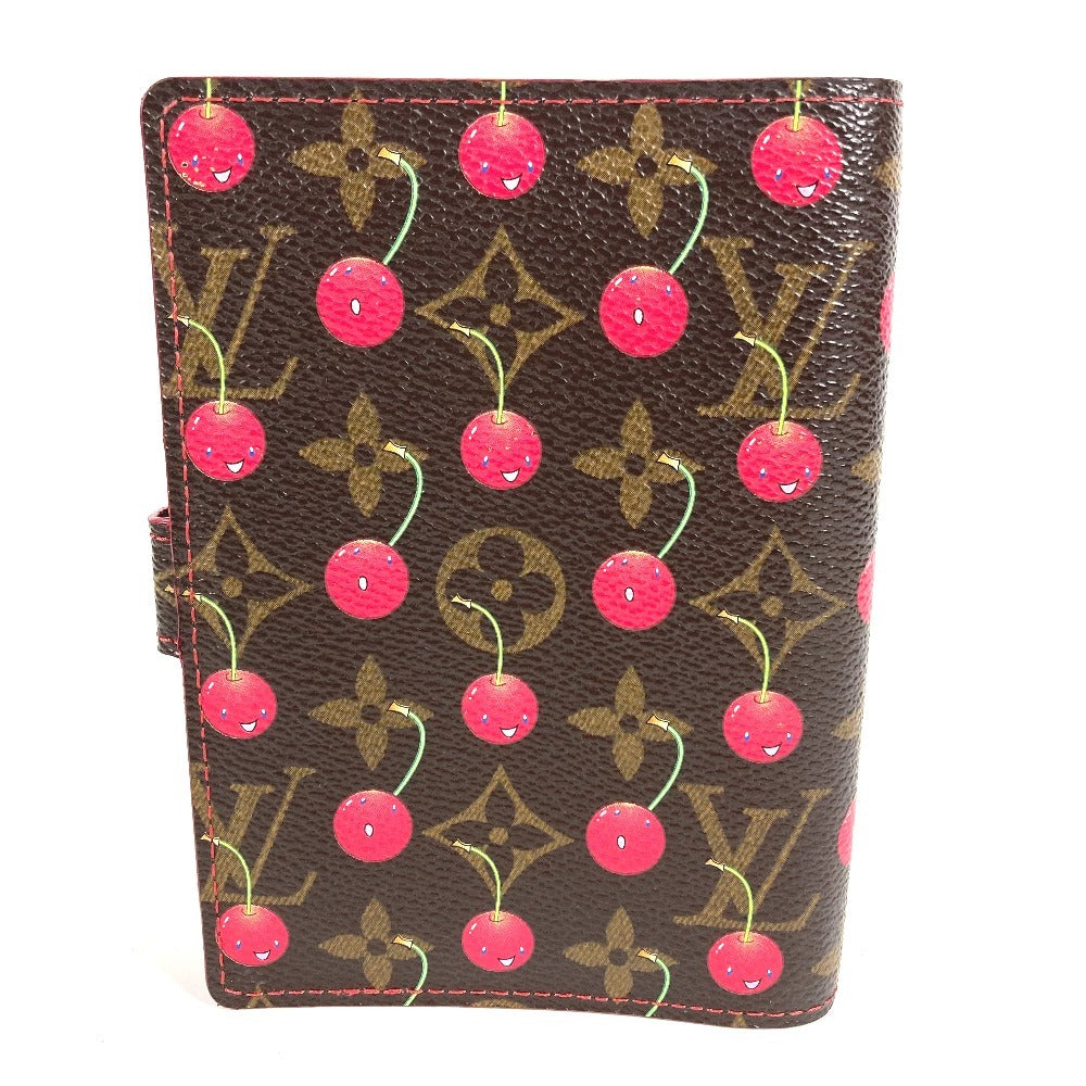 LOUIS VUITTON R21023 Monogram Cerises Agenda PM Agenda PM System Planner Takashi Murakami Stationery Planner Cover Monogram Cerises Canvas Women's Brown