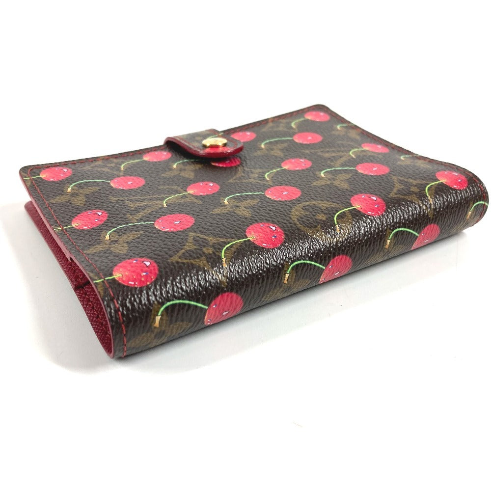 LOUIS VUITTON R21023 Monogram Cerises Agenda PM Agenda PM System Planner Takashi Murakami Stationery Planner Cover Monogram Cerises Canvas Women's Brown