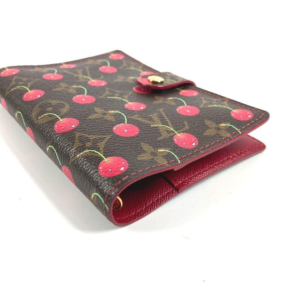 LOUIS VUITTON R21023 Monogram Cerises Agenda PM Agenda PM System Planner Takashi Murakami Stationery Planner Cover Monogram Cerises Canvas Women's Brown