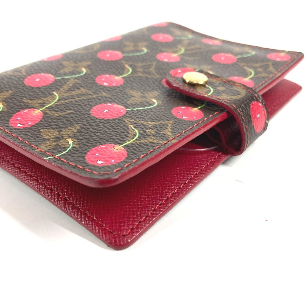 LOUIS VUITTON R21023 Monogram Cerises Agenda PM Agenda PM System Planner Takashi Murakami Stationery Planner Cover Monogram Cerises Canvas Women's Brown