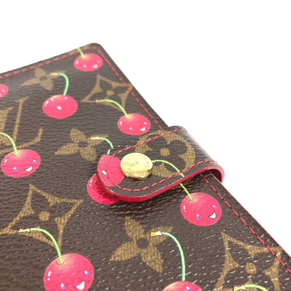 LOUIS VUITTON R21023 Monogram Cerises Agenda PM Agenda PM System Planner Takashi Murakami Stationery Planner Cover Monogram Cerises Canvas Women's Brown