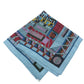 HERMES A GARDEN OF SHAPES Carre 90 Scarf Shawl Stole Large Silk Unisex Blue