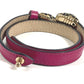 BVLGARI Double-Wrap Bracelet Bangle Serpenti Forever Logo Accessory Jewelry Bracelet Leather Unisex Pink