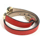 BVLGARI Double Bracelet Bangle Serpenti Forever Logo Accessory Jewelry Bracelet Leather Unisex Red
