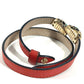 BVLGARI Double Bracelet Bangle Serpenti Forever Logo Accessory Jewelry Bracelet Leather Unisex Red