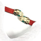 BVLGARI Double Bracelet Bangle Serpenti Forever Logo Accessory Jewelry Bracelet Leather Unisex Red