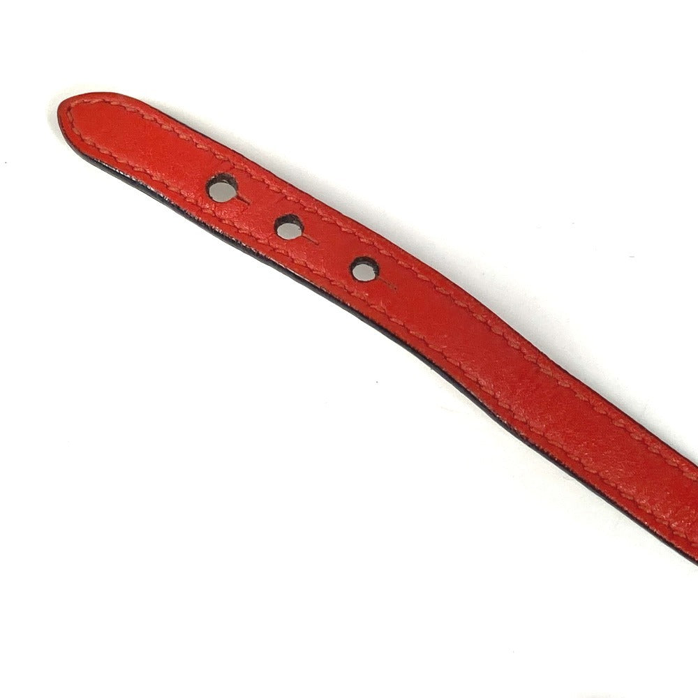 BVLGARI Double Bracelet Bangle Serpenti Forever Logo Accessory Jewelry Bracelet Leather Unisex Red
