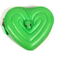 BVLGARI AMBUSH Logo Heart Wallet Coin Purse Leather Unisex Green