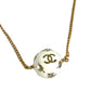 CHANEL 98P Soccer Ball Logo CC Coco Mark Accessory Jewelry Chain Necklace Metal Unisex White