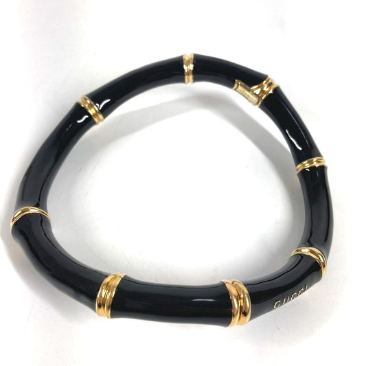 GUCCI 830377 25SS Bamboo Logo Choker Accessory Jewelry Necklace Aluminum Unisex Black