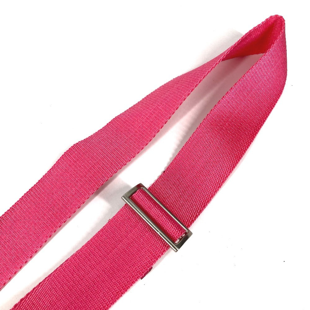 PRADA Triangle Logo Plate Crossbody Shoulder Bag Nylon Unisex Pink
