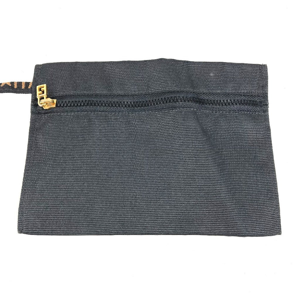 FENDI Vintage Logo Mini Boston Bag, Crossbody Bag, Handbag, Cylinder-shaped Shoulder Bag, Nylon, Unisex, Black