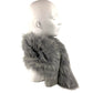 LOUIS VUITTON M75100 Tippet Accessory Logo Fur Scarf Fox Women's Light Blue