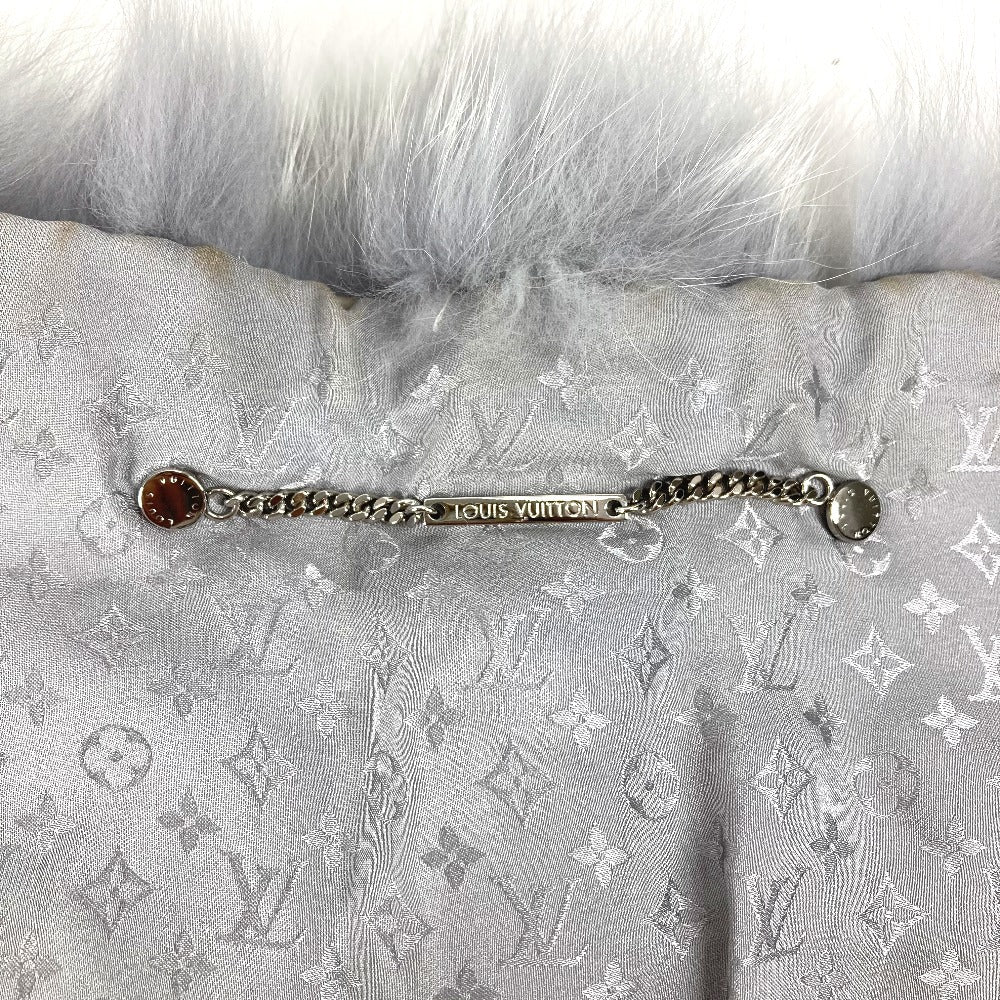 LOUIS VUITTON M75100 Tippet Accessory Logo Fur Scarf Fox Women's Light Blue