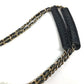 CHANEL Vintage Quilted Matelasse Double Chain Bag Shoulder Tote Bag Chain Bag Shoulder Bag Leather Ladies Black