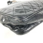 CHANEL Vintage Quilted Matelasse Double Chain Bag Shoulder Tote Bag Chain Bag Shoulder Bag Leather Ladies Black