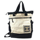 CHANEL Sport CC Coco Mark Logo Bi-Color Bag 2WAY Bag Tote Bag Shoulder Bag Backpack Nylon Unisex Black