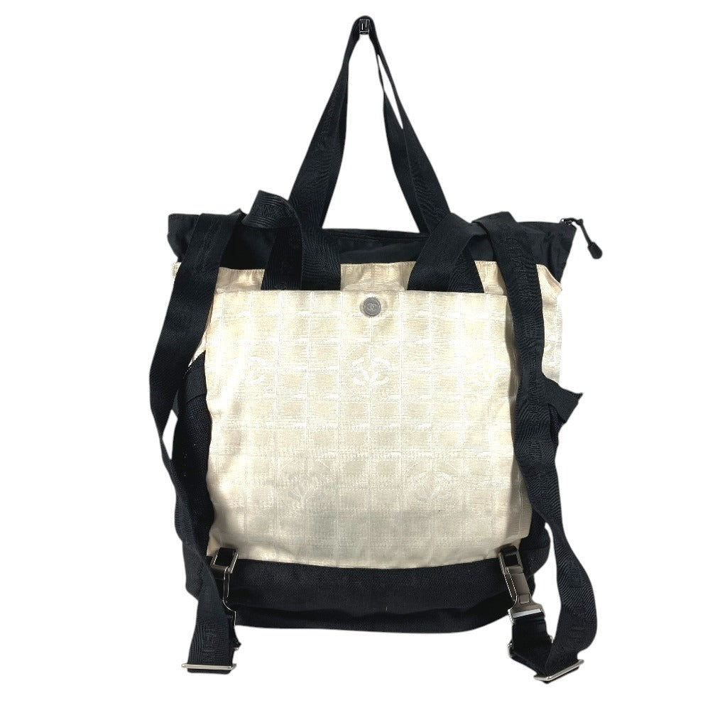CHANEL Sport CC Coco Mark Logo Bi-Color Bag 2WAY Bag Tote Bag Shoulder Bag Backpack Nylon Unisex Black