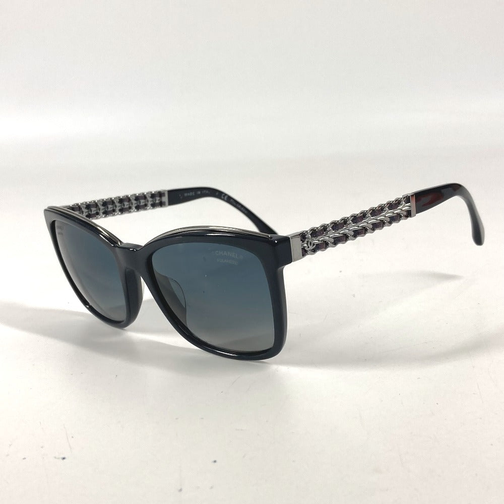 CHANEL 5360-Q-A CC Coco Mark Logo Chain Eyeglasses Eyewear Sunglasses Unisex Navy