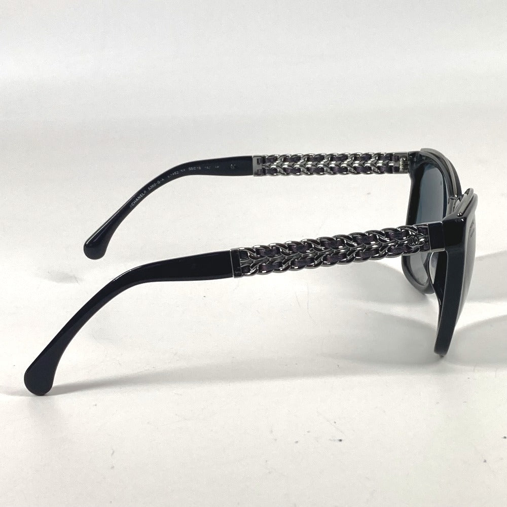 CHANEL 5360-Q-A CC Coco Mark Logo Chain Eyeglasses Eyewear Sunglasses Unisex Navy