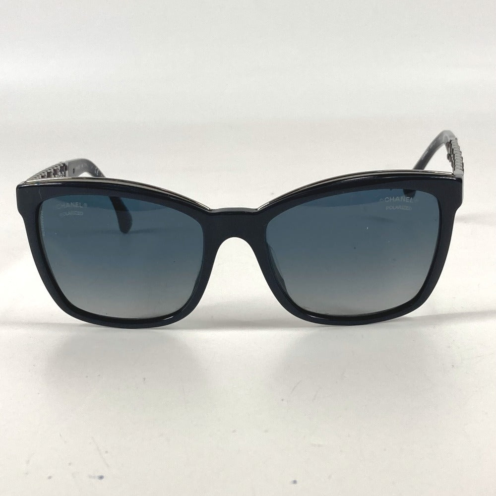 CHANEL 5360-Q-A CC Coco Mark Logo Chain Eyeglasses Eyewear Sunglasses Unisex Navy