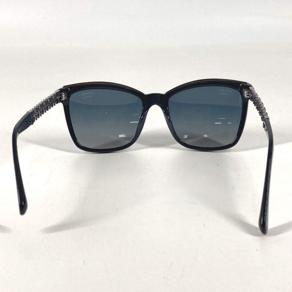 CHANEL 5360-Q-A CC Coco Mark Logo Chain Eyeglasses Eyewear Sunglasses Unisex Navy