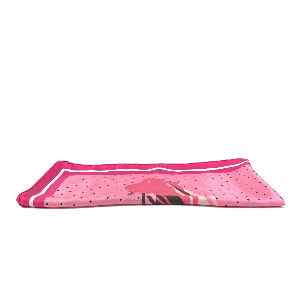 HERMES CALECHE ELASTIQUE Carre 90 Scarf Silk Unisex Pink