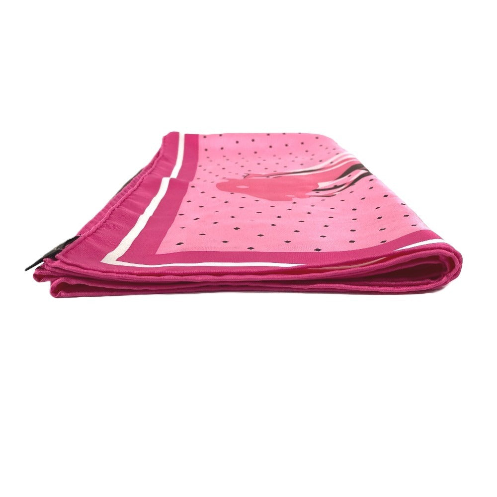 HERMES CALECHE ELASTIQUE Carre 90 Scarf Silk Unisex Pink