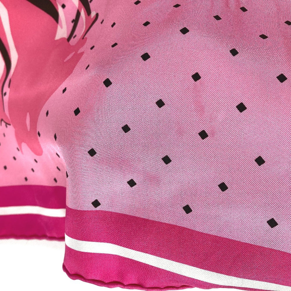 HERMES CALECHE ELASTIQUE Carre 90 Scarf Silk Unisex Pink