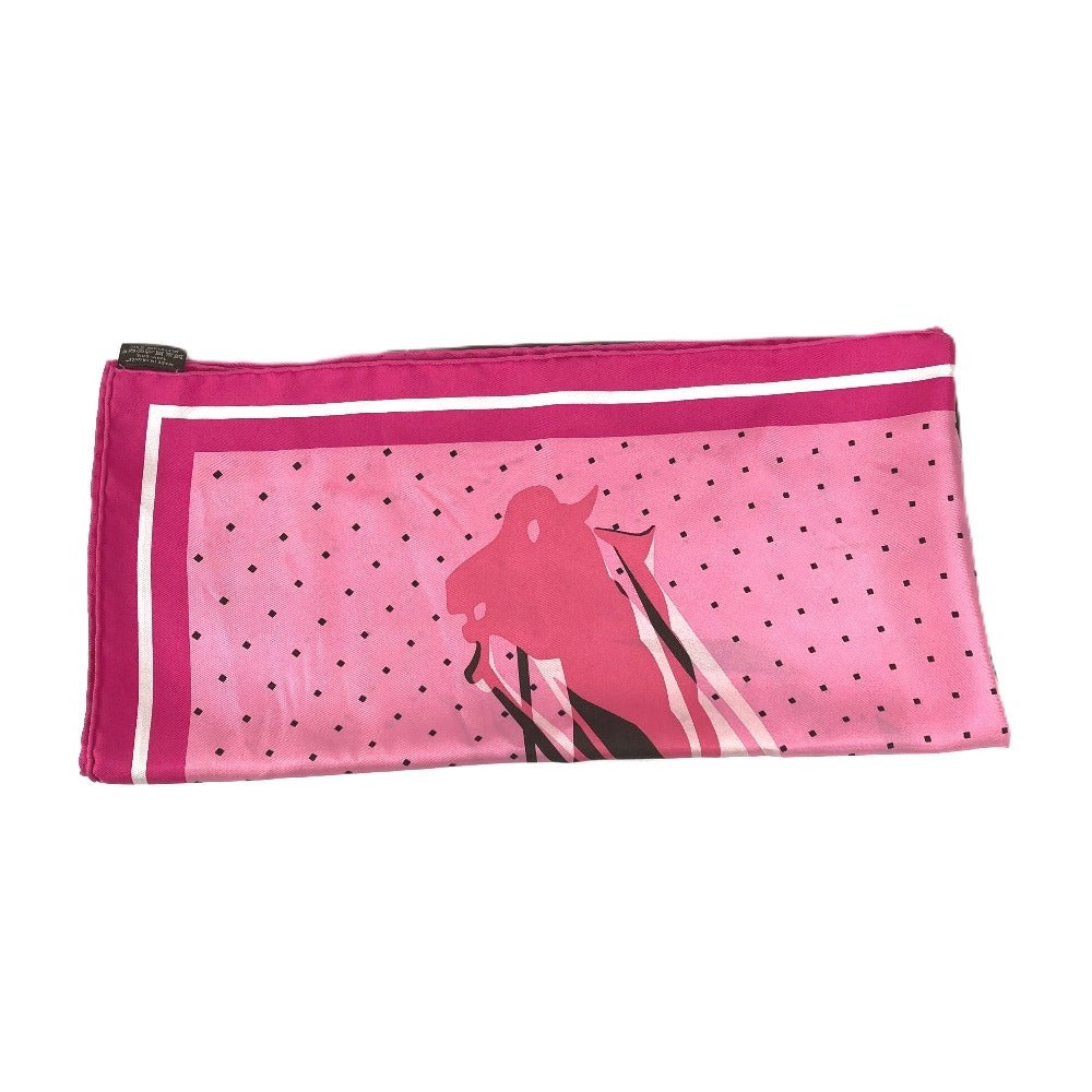 HERMES CALECHE ELASTIQUE Carre 90 Scarf Silk Unisex Pink
