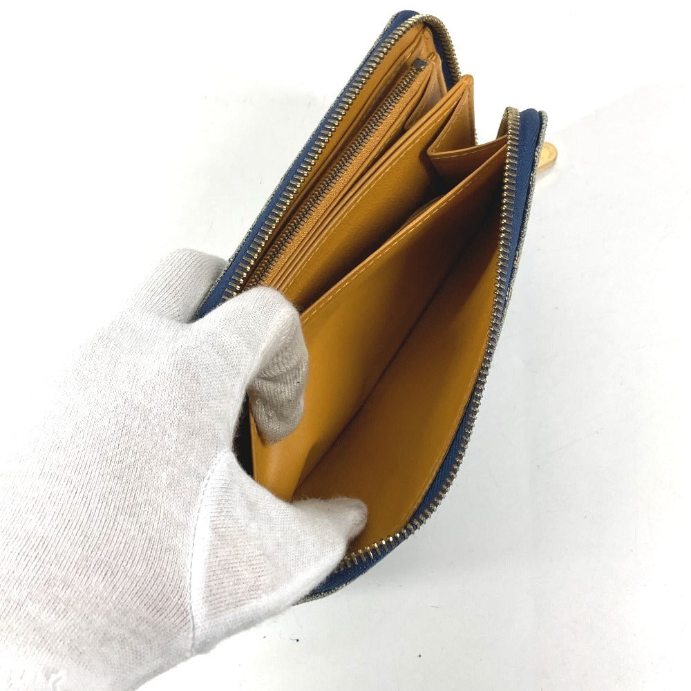 LOUIS VUITTON M95341 Monogram Denim Zippy Wallet Long Wallet Round Zipper Long Wallet Monogram Denim Canvas Unisex Blue