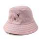 HERMES H251009N H Logo Embroidered Hat Fred H Logo Hat Cap Bucket Hat Bob Hat Hat Cotton Unisex Guimauve Pink