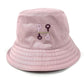 HERMES H251009N H Logo Embroidered Hat Fred H Logo Hat Cap Bucket Hat Bob Hat Hat Cotton Unisex Guimauve Pink