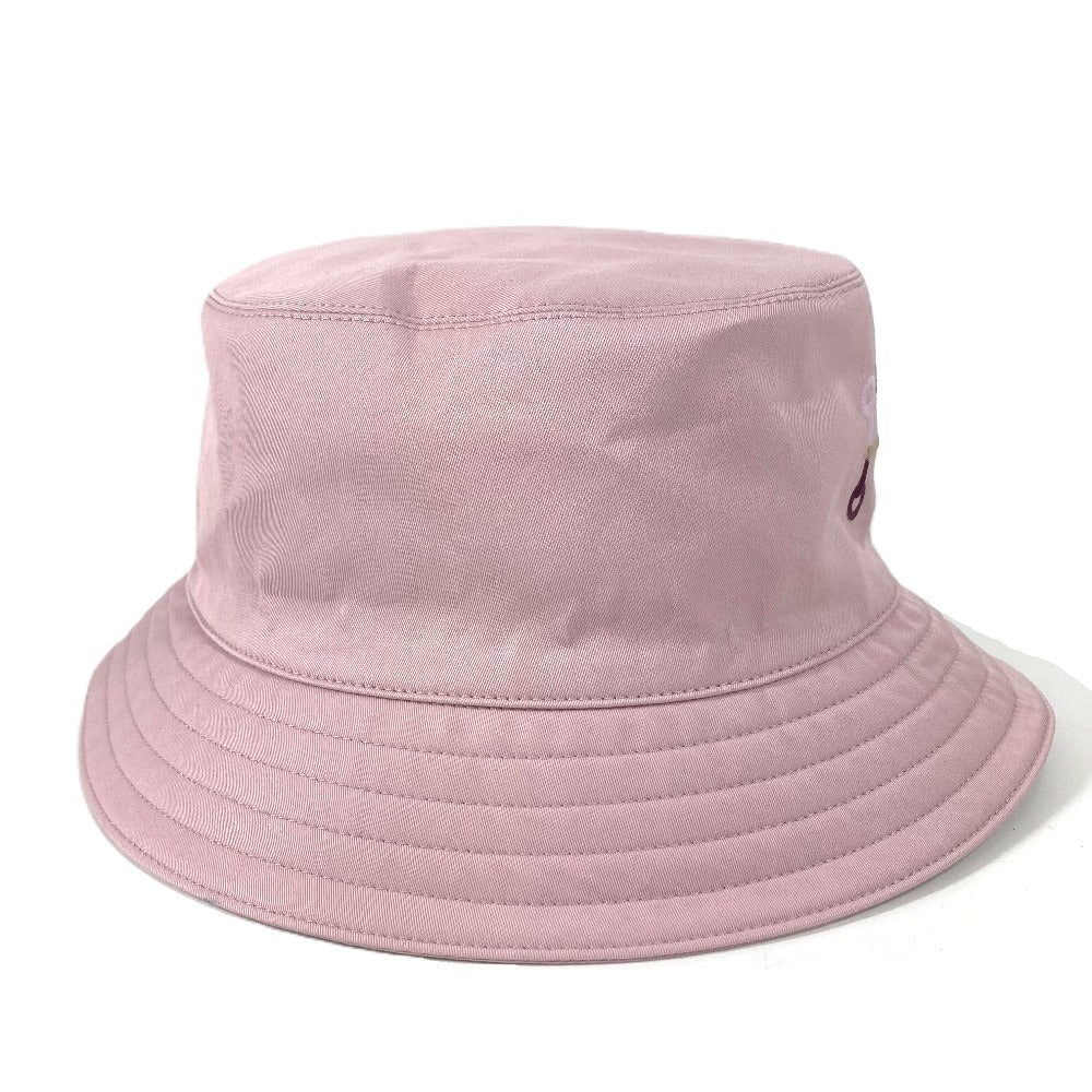 HERMES H251009N H Logo Embroidered Hat Fred H Logo Hat Cap Bucket Hat Bob Hat Hat Cotton Unisex Guimauve Pink