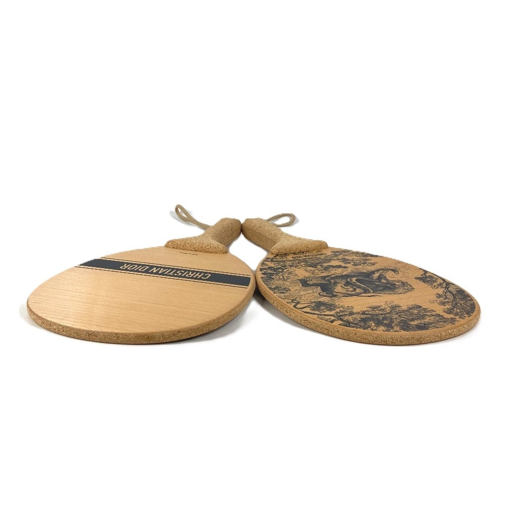 Dior Toile de Jouy Beach Racket Set, 2 rackets, Ball, Sport, Interior Decor, Sundries, Wood, Unisex, Navy
