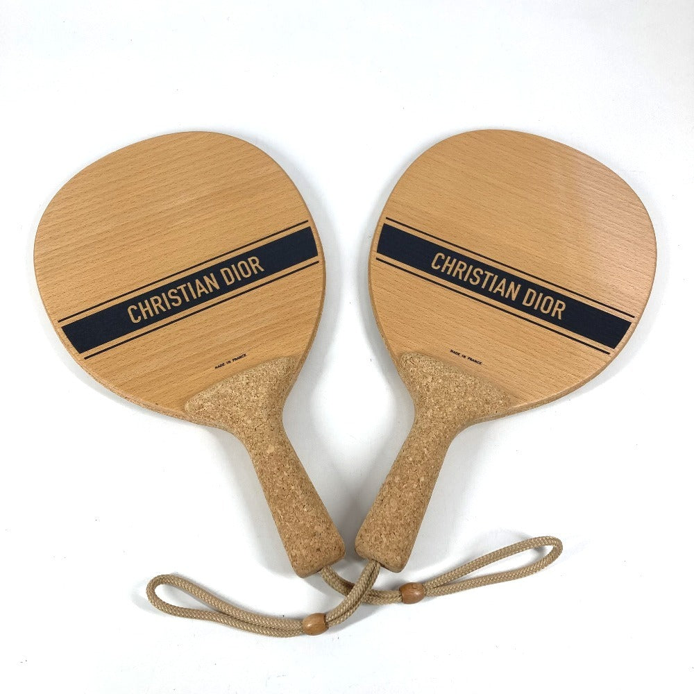 Dior Toile de Jouy Beach Racket Set, 2 rackets, Ball, Sport, Interior Decor, Sundries, Wood, Unisex, Navy