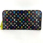 LOUIS VUITTON M93755 Monogram Multicolore Portefeuille Insolite Long Wallet Round Zipper Long Wallet Monogram Multicolore Canvas Unisex Pistache Black