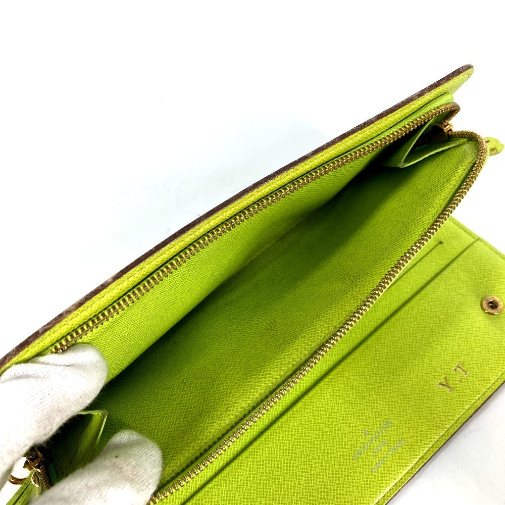 LOUIS VUITTON M93755 Monogram Multicolore Portefeuille Insolite Long Wallet Round Zipper Long Wallet Monogram Multicolore Canvas Unisex Pistache Black