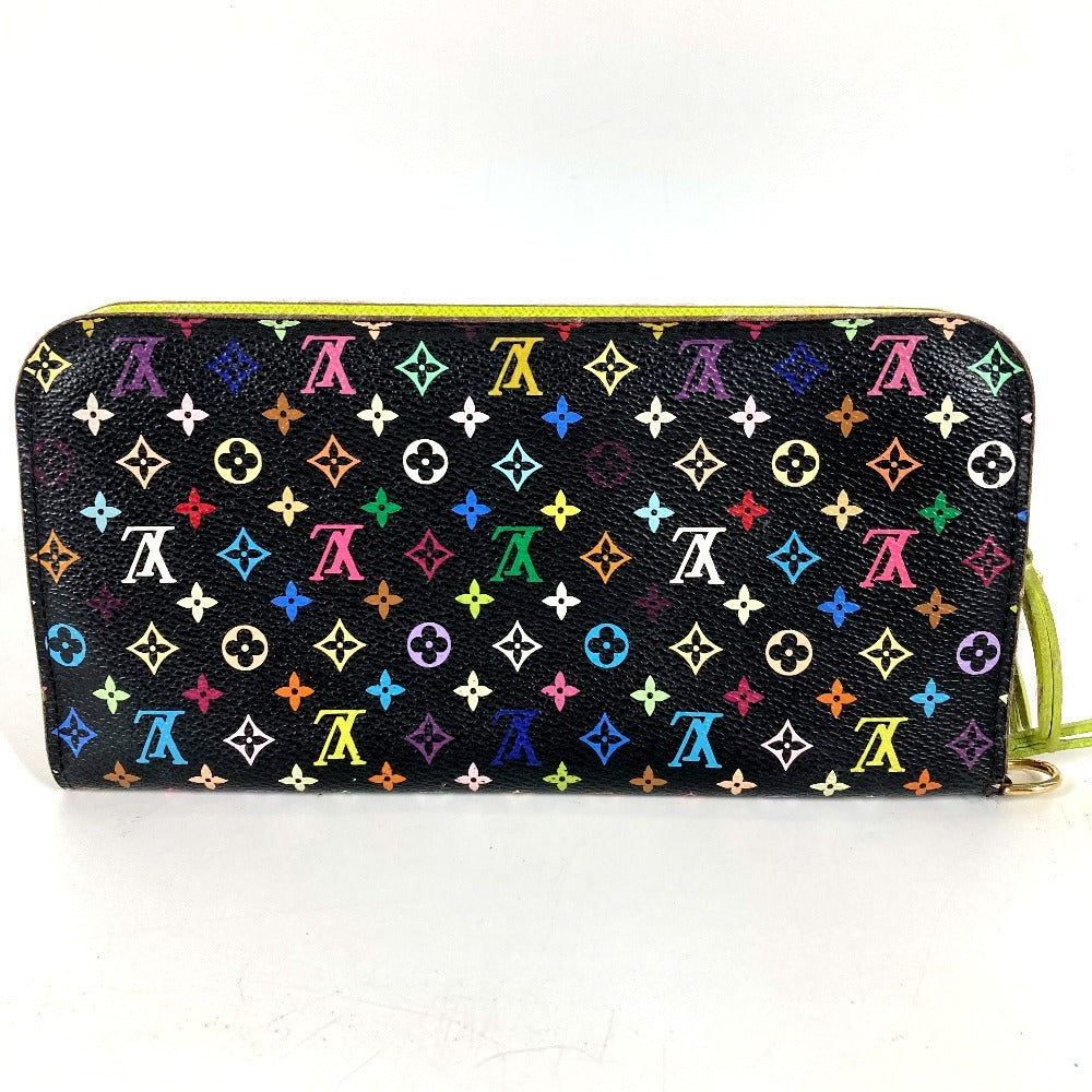 LOUIS VUITTON M93755 Monogram Multicolore Portefeuille Insolite Long Wallet Round Zipper Long Wallet Monogram Multicolore Canvas Unisex Pistache Black