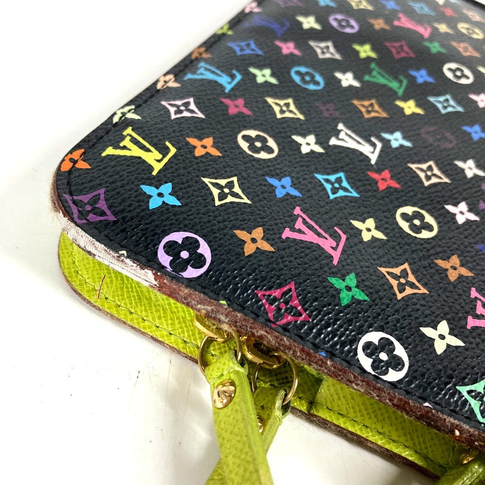 LOUIS VUITTON M93755 Monogram Multicolore Portefeuille Insolite Long Wallet Round Zipper Long Wallet Monogram Multicolore Canvas Unisex Pistache Black
