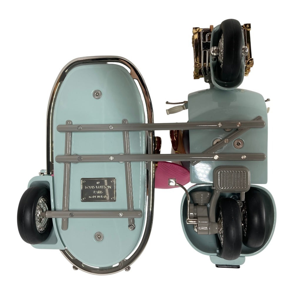 LOUIS VUITTON GI0573 Interior Ornament Vivienne Gaston Sidecar Celebration Decoration Objet Leather/Wood Unisex Multicolor