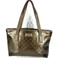 GUCCI 211138 GG Imprime Logo Shoulder Bag Tote Bag Shoulder Bag GG Imprime Unisex Metallic Brown