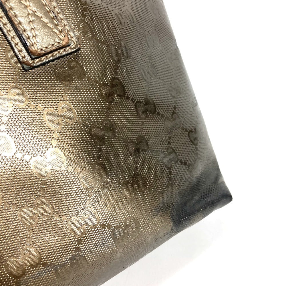 GUCCI 211138 GG Imprime Logo Shoulder Bag Tote Bag Shoulder Bag GG Imprime Unisex Metallic Brown