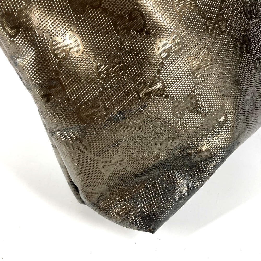 GUCCI 211138 GG Imprime Logo Shoulder Bag Tote Bag Shoulder Bag GG Imprime Unisex Metallic Brown