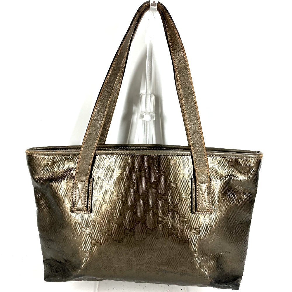 GUCCI 211138 GG Imprime Logo Shoulder Bag Tote Bag Shoulder Bag GG Imprime Unisex Metallic Brown